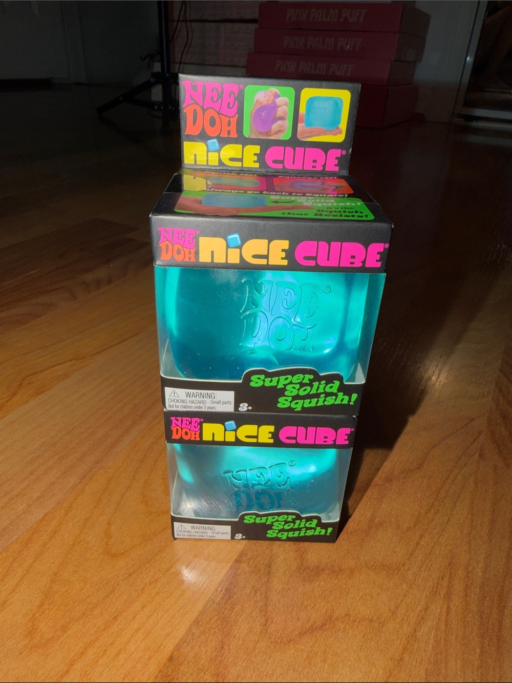 NeeDoh Nice Cube Teal Blue Squishy Stress Toy